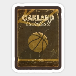 COVER SPORT - OAKLAND BASKETBALL EST 1967 Sticker